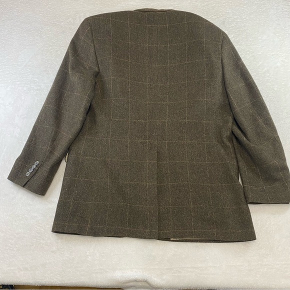 Vintage Brooks Brothers Sport Coat Blazer Jacket Mens sz 44 Camel Hair Plaid USA - Picture 12 of 16